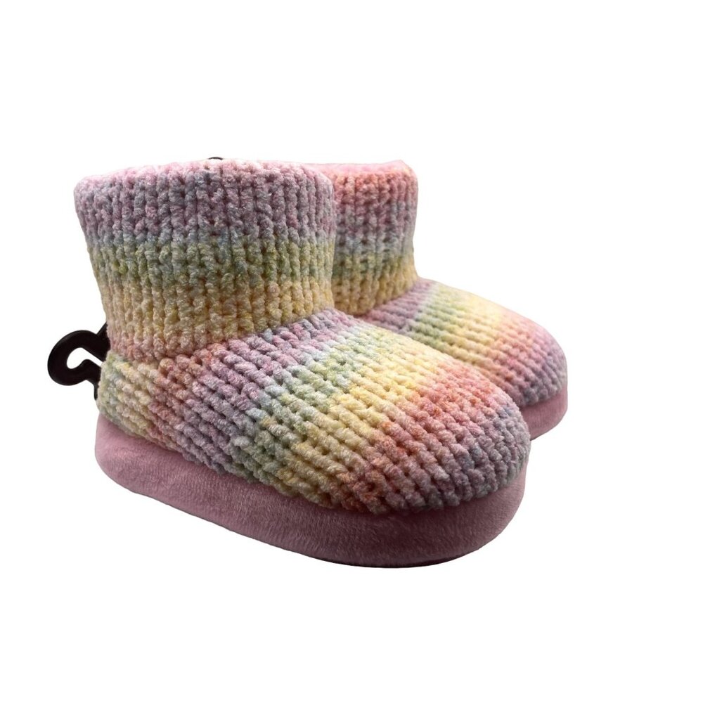 Wonder Nation Baby Girl Slipper Booties, Sizes 5